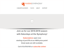 Tablet Screenshot of marinsymphony.org